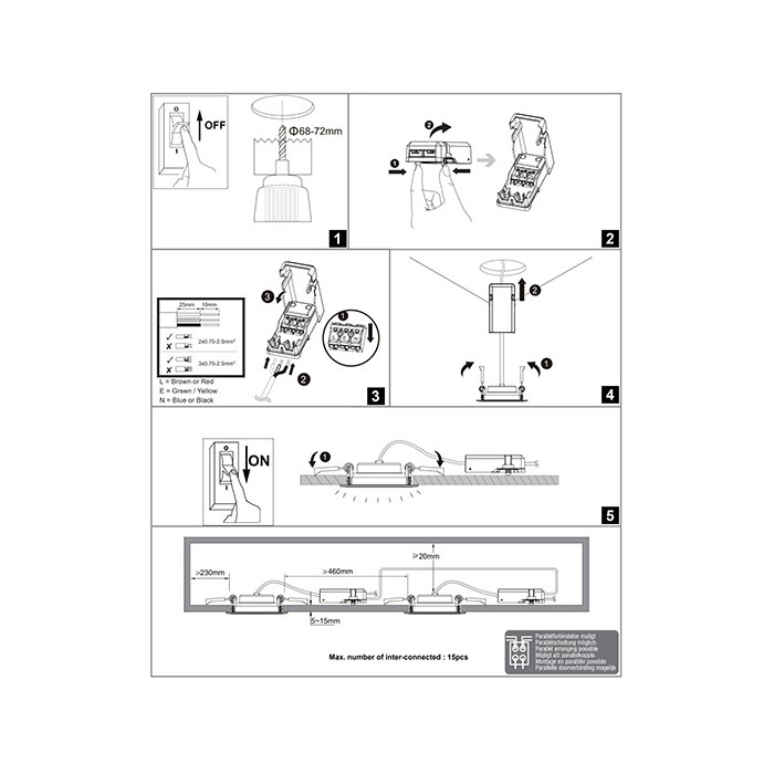Точковий світильник Nordlux 2510300101 Monolo 1-Kit White, 4.8 Вт, 450 лм, 3000K