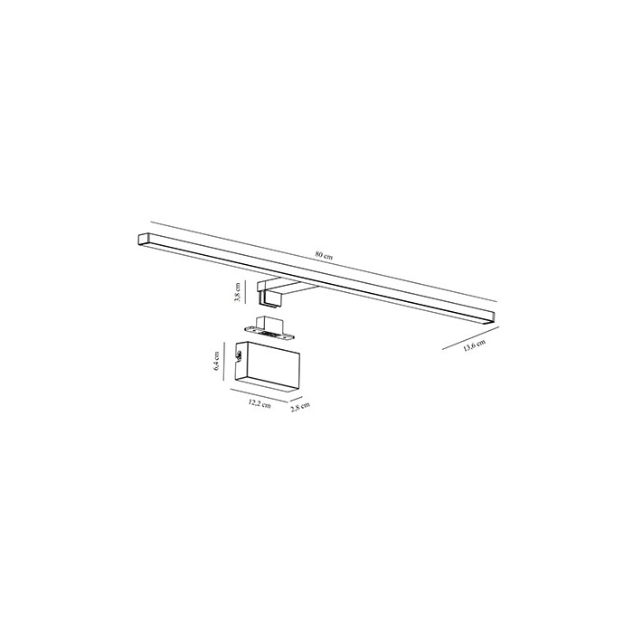 Светильник подсветка для зеркала Nordlux 2510351003 Marlee LED 1x11.5W 3000K 1000Lm IP44 черный Светильник подсветка для зеркала Nordlux 2510351003 Marlee LED 1x11.5W 3000K 1000Lm IP44 черный