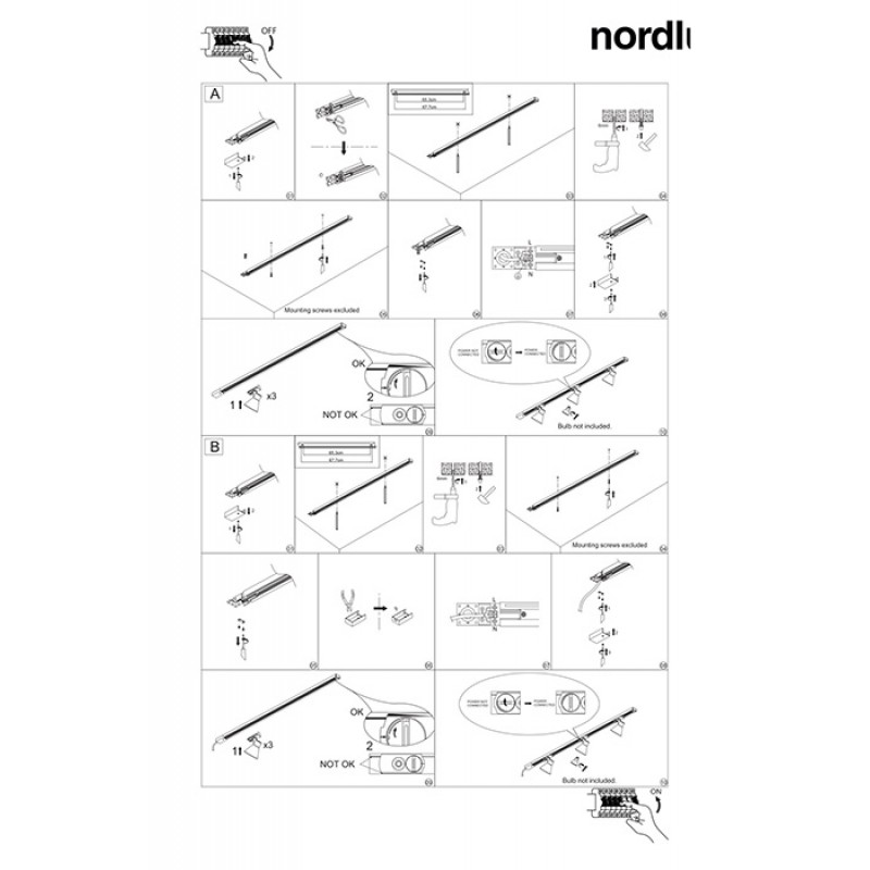 Трековая система Nordlux 2510399901 Eik Link 3-Kit + 1m White