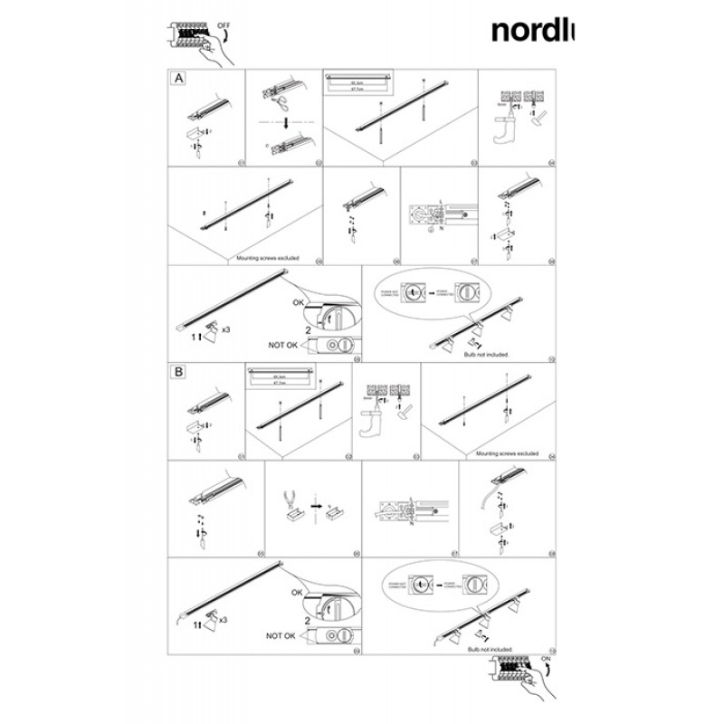 Трековая система Nordlux 2510399903 Eik Link 3-Kit + 1m Black