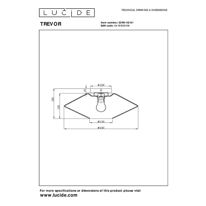 Люстра - Lucide 25114/42/61 Trevor