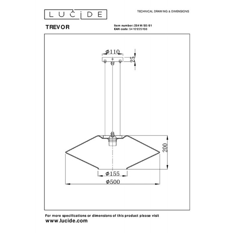 Люстра Lucide 25414/50/61 Trevor