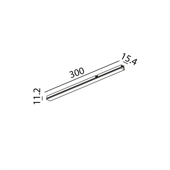 Магнитный трековый светильник LTX 07.3000.6.940.BK Mini_Line Linea 300, 6 Вт, 395 лм, 4000K