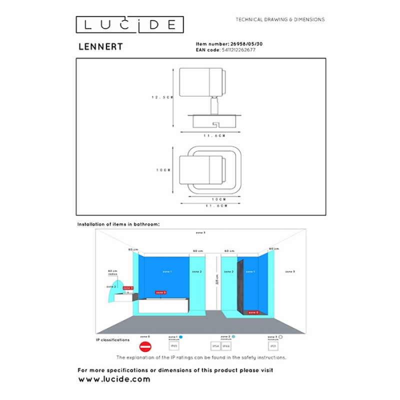 Спот Lucide 26958/05/30 Lennert