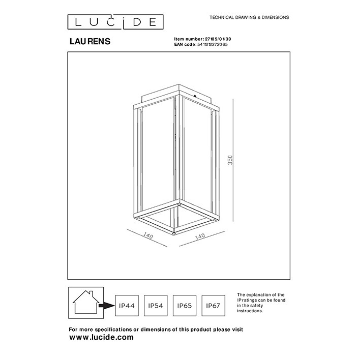 Потолочный светильник Lucide 27105/01/30 Laurens Потолочный светильник Lucide 27105/01/30 Laurens