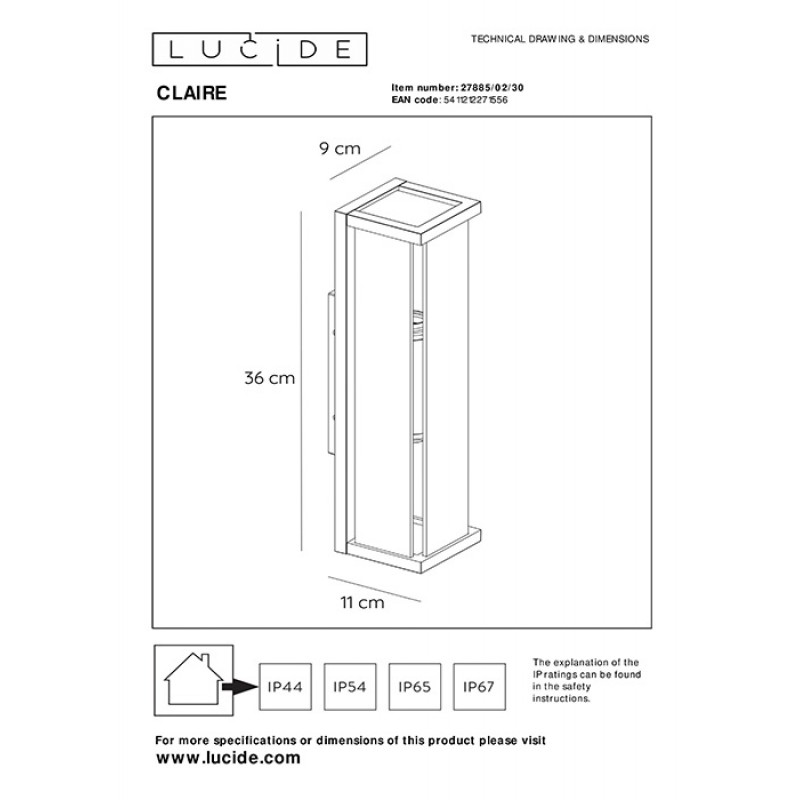 Бра Lucide 27885/02/30 Claire Mini