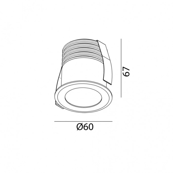 Точковий світильник LTX 08.0667.6.930.GR Rain IP, 6.3 Вт, 516 лм, 3000K