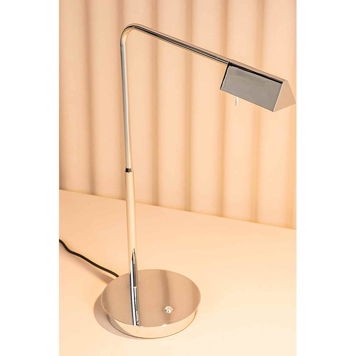 Настольная лампа Faro 28202 ACADEMY Chrome table lamp, 4 Вт, 350 лм, 3000K