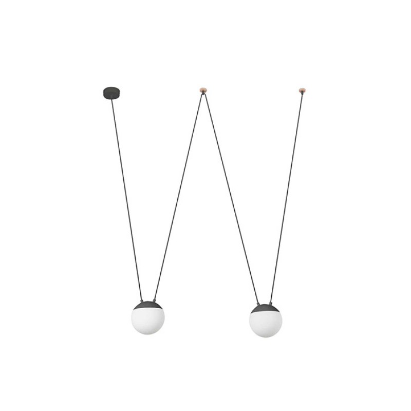 Подвесной светильник Faro 28210-2L Mine PC Space 2L Dark grey suspension