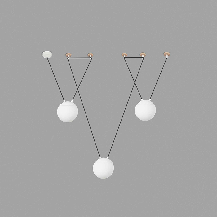 Подвесной светильник Faro 28375-3L Mine Glass SPACE 3L White suspension