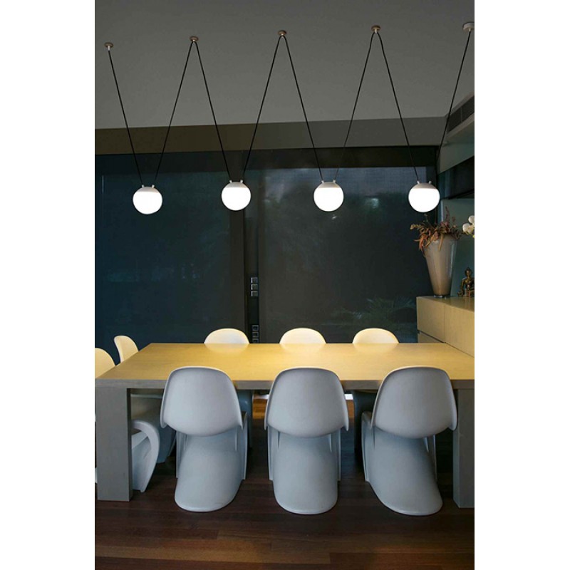 Подвесной светильник Faro 28375-4L Mine Glass Space 4L White suspension