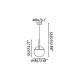 Подвесной светильник Faro 28375 Mine Glass White pendant lamp