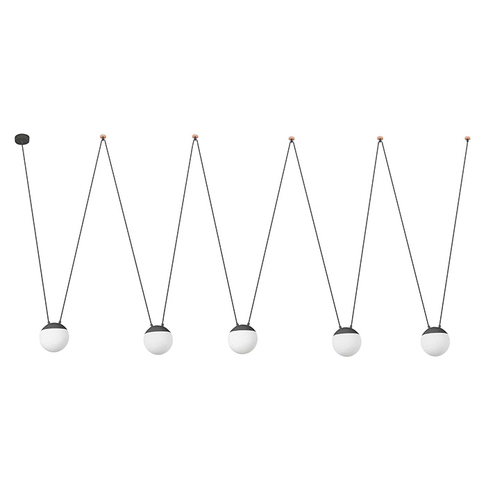 Подвесной светильник Faro 28376-5L Mine PC Space 5L Grey suspension