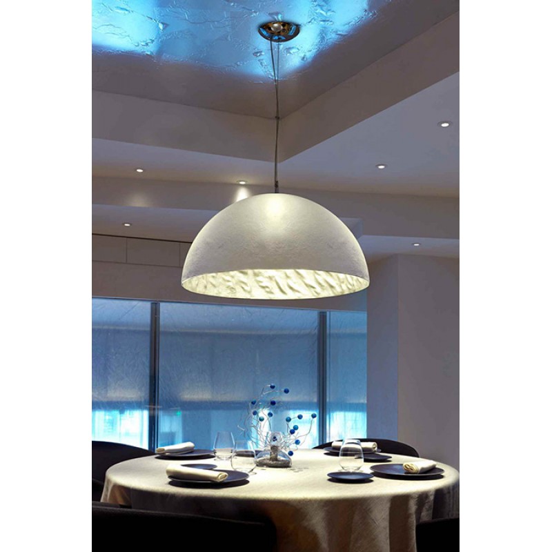 Подвесной светильник Faro 28398 MAGMA white and silver pendant lamp