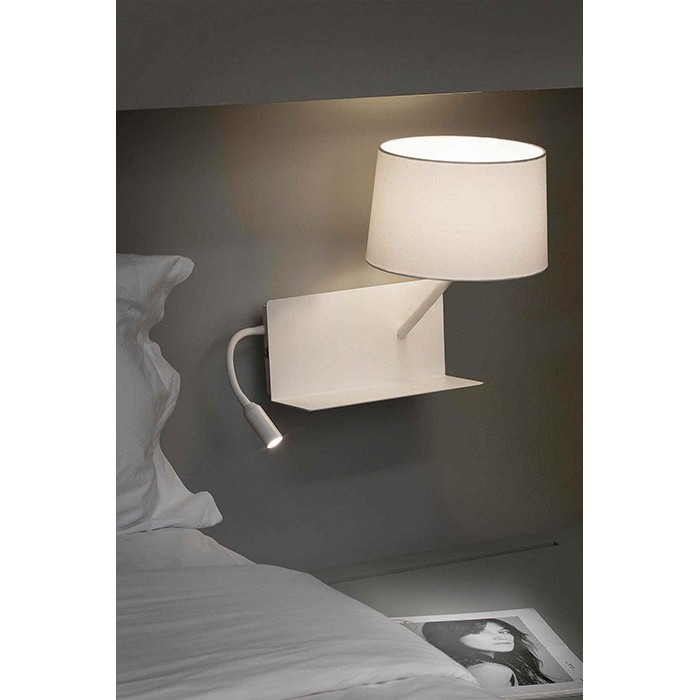 Бра Faro 28414 HANDY White wall lamp with LED right reader Бра Faro 28414 HANDY White wall lamp with LED right reader