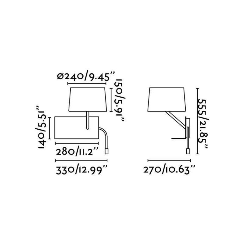 Бра - Faro 28415 HANDY White wall lamp with LED left reader