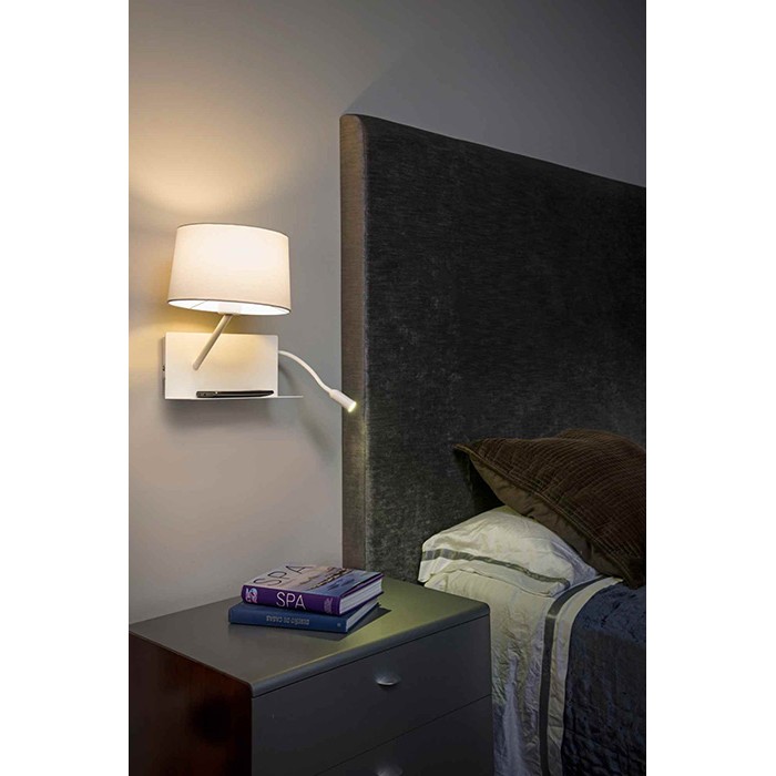 Бра Faro 28415 HANDY White wall lamp with LED left reader Бра Faro 28415 HANDY White wall lamp with LED left reader