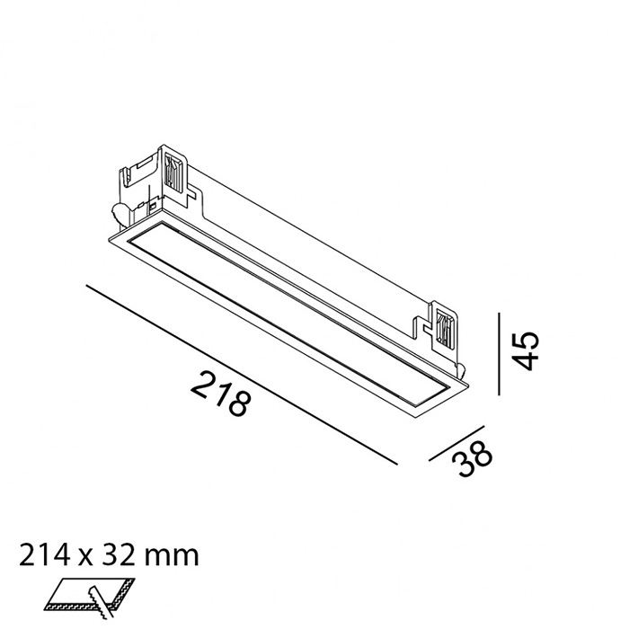 Точковий світильник LTX 01.2180.6.940.WH Vario Linea 218, 6.3 Вт, 754 лм, 4000K