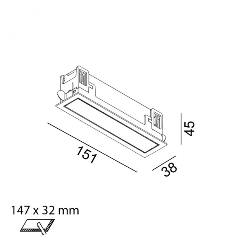 Точечный светильник LTX 01.1510.4.930.WH Vario Linea 151, 4.2 Вт, 585 лм, 3000K