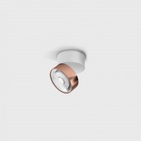 Потолочный светильник LTX SOL SURF MINI, D75mm, H70mm, LED 7W 3000K, белый/медь (02.7526.7.930.WH/CP)