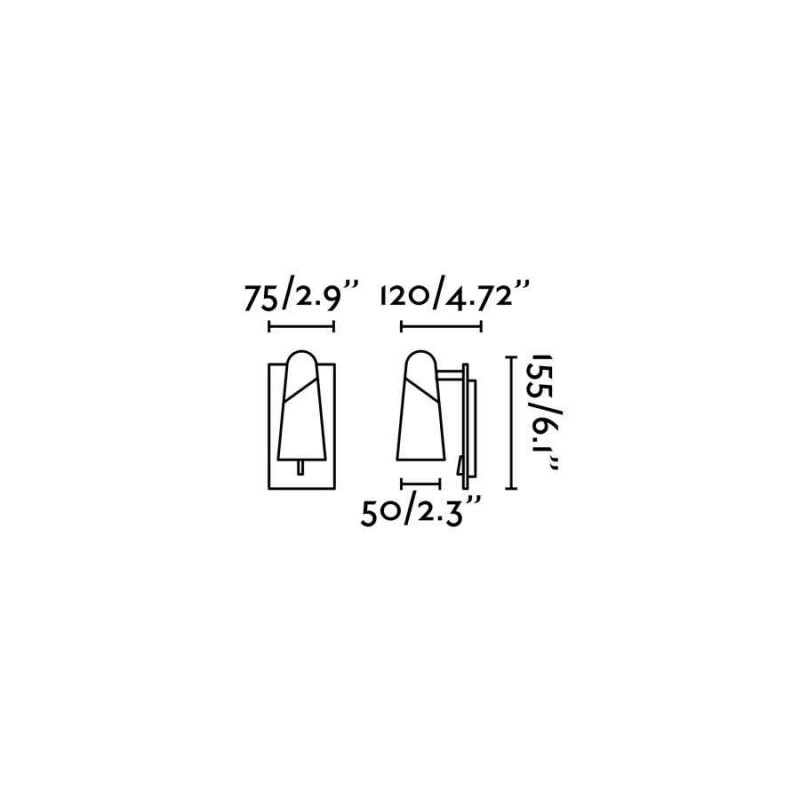 Спот - Faro 29039 LAO Black wall lamp 1L, 4 Вт, 400 лм, 3000K