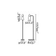 Торшер - Faro 29049 LAO Black floor lamp, 4 Вт, 400 лм, 3000K