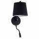 Бра - Faro 29330 BERNI Black wall lamp with reader