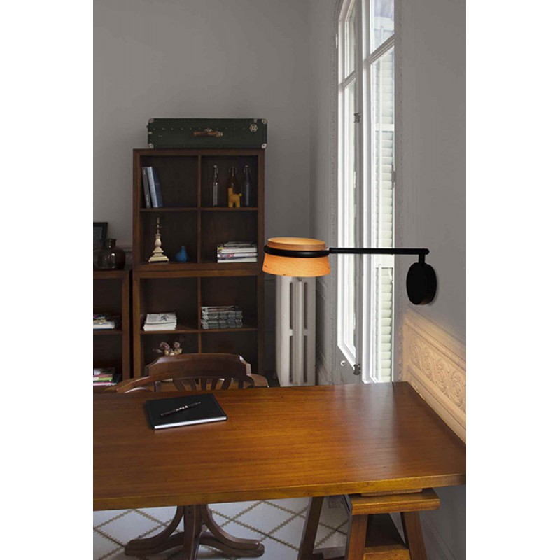 Бра - Faro 29566 LOOP Black wall lamp with articulated lamp, 6 Вт, 500 лм, 2700K