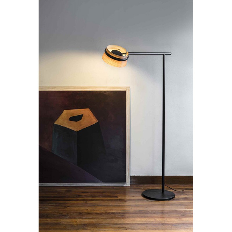 Торшер - Faro 29569 LOOP Black floor lamp, 6 Вт, 600 лм, 2700K