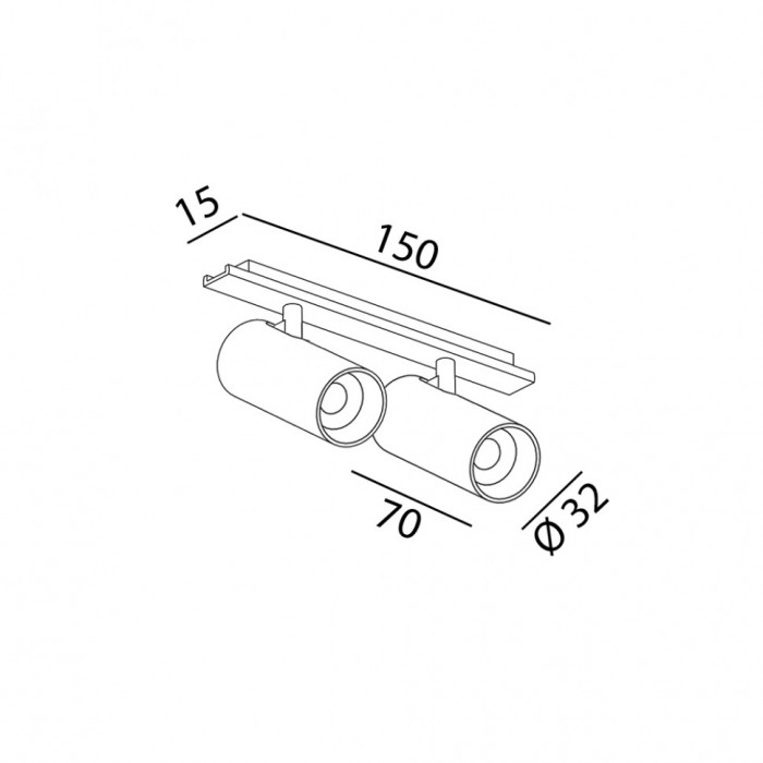 Магнитный трековый светильник LTX 07.3270.10.940.BK Mini_Line Tub S X2, 5 Вт, 1284 лм, 4000K