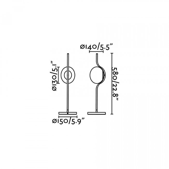 Настольная лампа Faro 29697 Le Vita Black table lamp dimmable, 6 Вт, 570 лм, 2700K