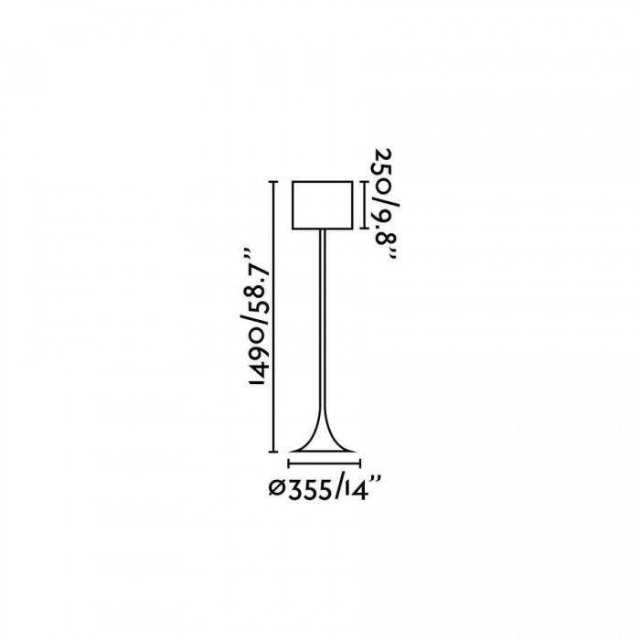 Торшер - Faro 29764 BLACK Black floor lamp