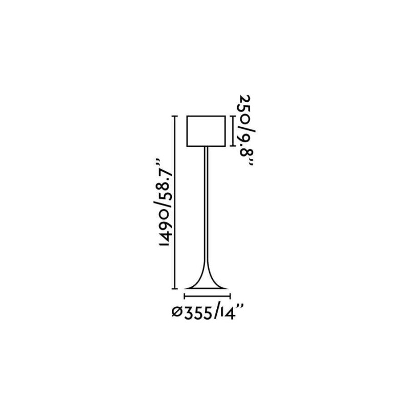 Торшер - Faro 29764 BLACK Black floor lamp