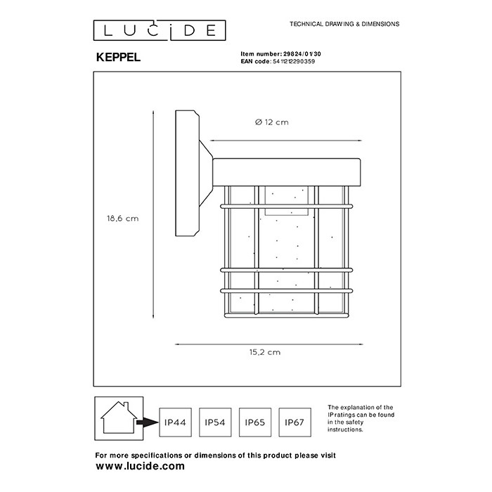 Бра Lucide 29824/01/30 Keppel