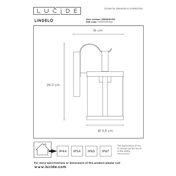 Бра Lucide 29825/01/30 Lindelo