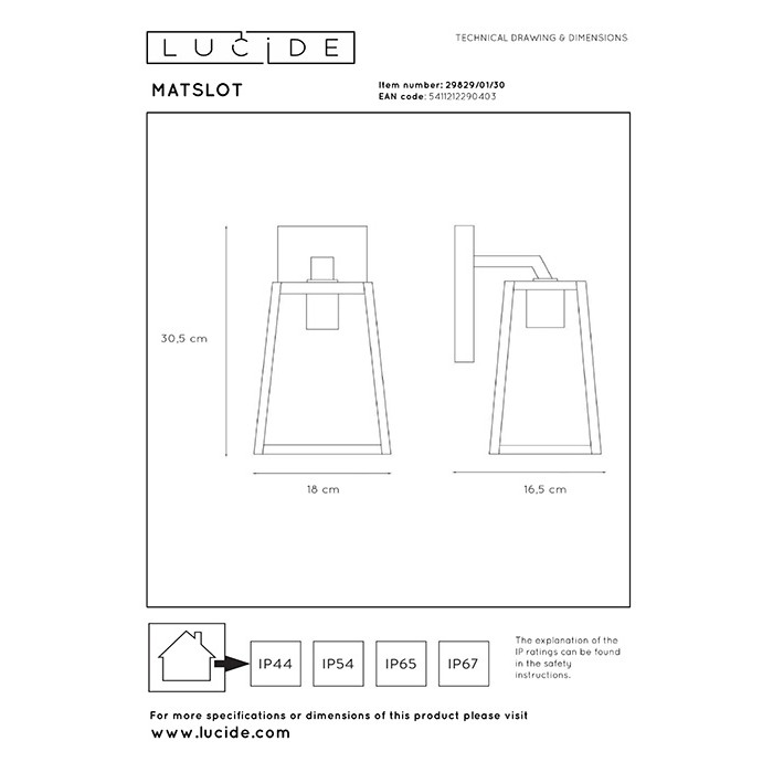 Бра Lucide 29829/01/30 Matslot