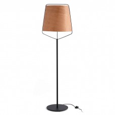 Торшер - Faro 29847 STOOD Black and wood floor lamp