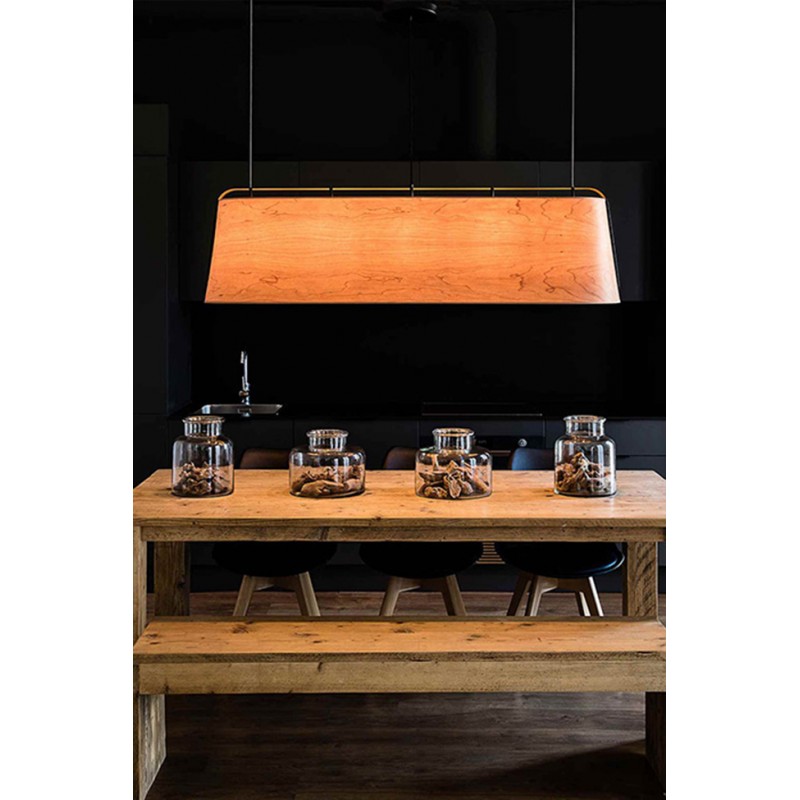Люстра - Faro 29849 STOOD 5L Black and wood pendant lamp