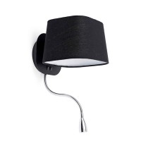 Бра - Faro 29951 SWEET Black reading wall lamp with reader