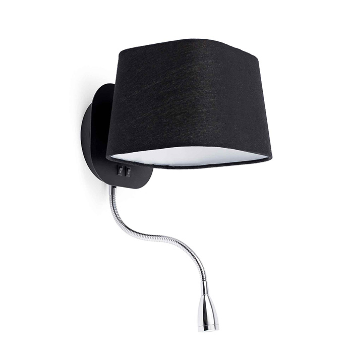 Бра Faro 29951 SWEET Black reading wall lamp with reader