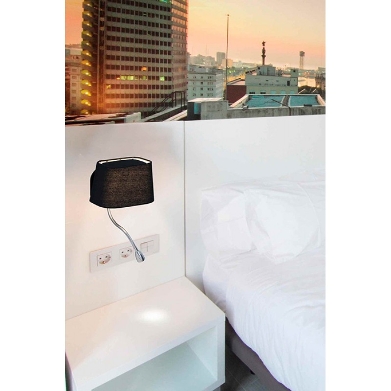 Бра - Faro 29951 SWEET Black reading wall lamp with reader