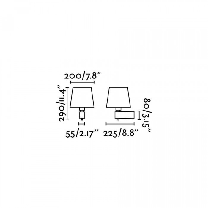 Бра Faro 29975 ROOM Black wall lamp