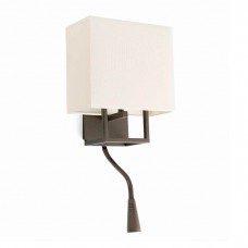 Бра - Faro 29983 VESPER Brown and beige wall lamp with reader