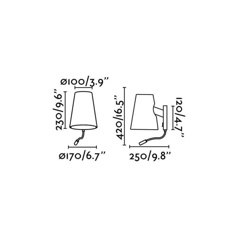 Бра - Faro 29996 LUPE Chrome wall lamp with reader