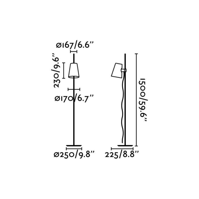 Торшер - Faro 29998 LUPE Chrome floor lamp