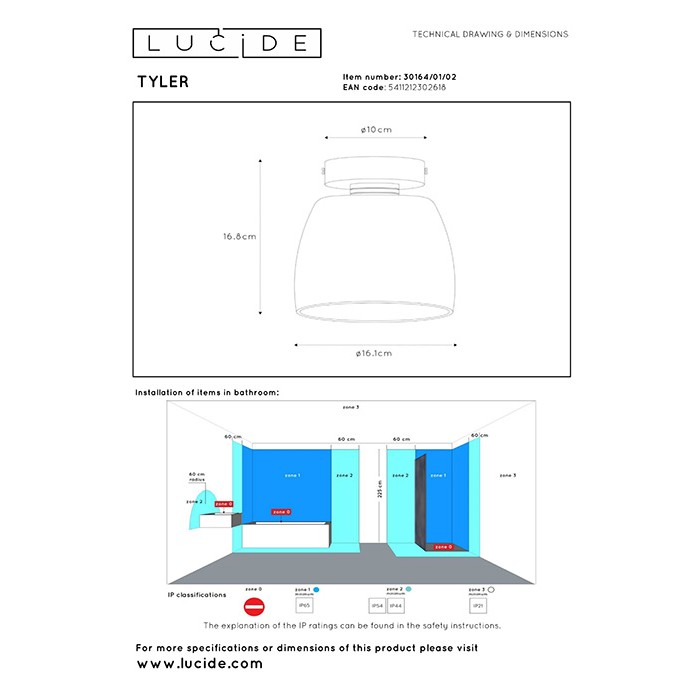 Люстра - Lucide 30164/01/02 Tyler