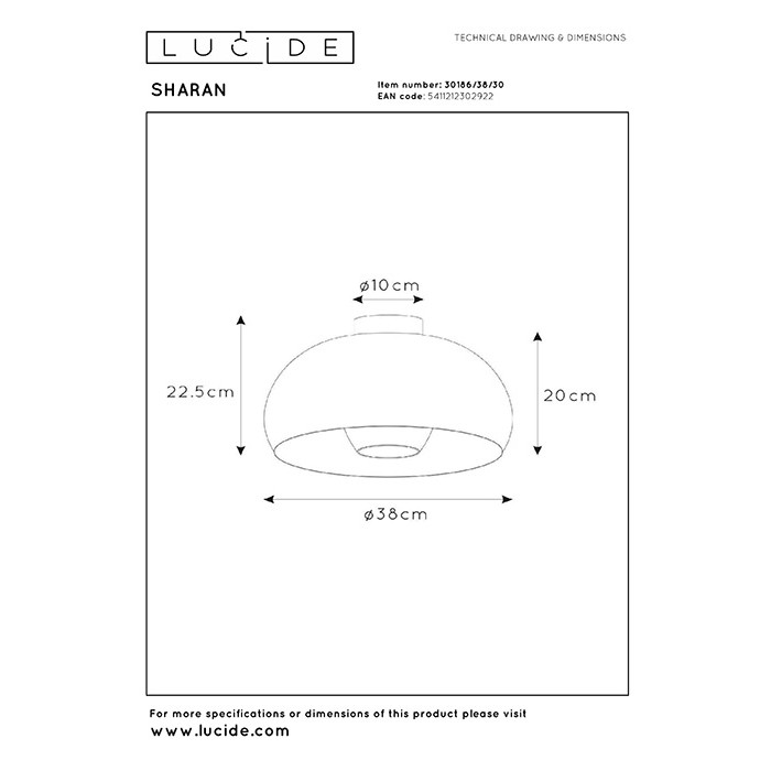 Люстра Lucide 30186/38/30 Sharan Люстра Lucide 30186/38/30 Sharan