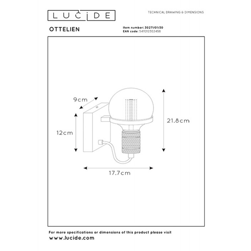 Бра Lucide 30271/01/30 Ottelien