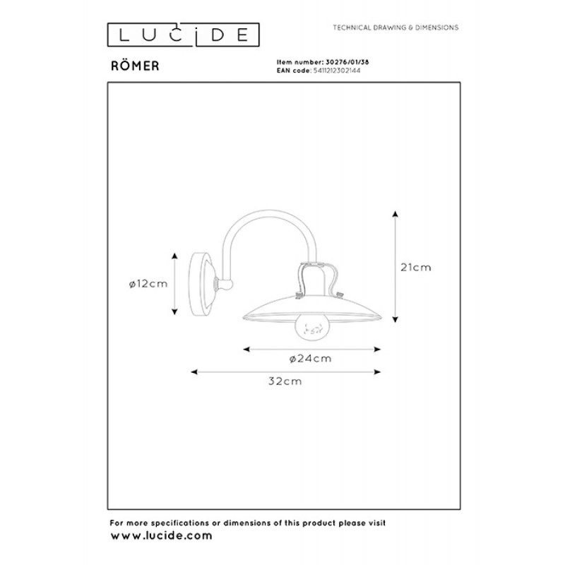 Бра Lucide 30276/01/38 Romer