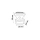 Вуличний світильник на сонячній батареї Goldlux 307729 LED 1x5W 6400K 500Lm IP44 чорний